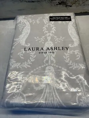 £77.99 • Buy Laura Ashley W162 X D137cm Josette Blackout Pencil Pleat Curtains Dove Grey £90
