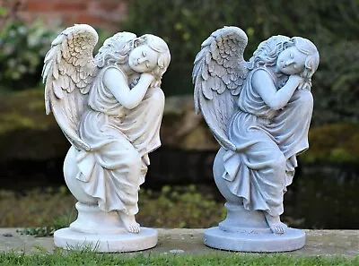 £16.95 • Buy Garden Ornaments Cherub Fairy Angel Garden Statue Decor Decoration  31cm