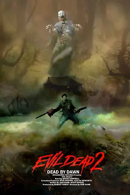 Evil Dead 2 Bruce Campbell Movie Poster 24x36 Inches • $20