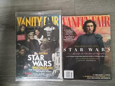 LOT OF 2 VANITY FAIR MAGAZINE STAR WARS; 2005 George Lucas & 2019 Adam Driver • $11.99