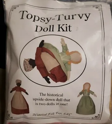 Topsy Turvy Doll Kit  - Pattern & Supplies NIP Unopened Historical Folk Toys • £14.25