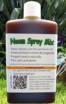 Neem Oil Spray Mix Natural Plant Protection 100 Ml To Make Up To 10 Lt Spray • £6.95