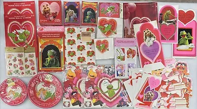 VTG Muppets Valentine Hallmark Cards Stickers New Old Stock RARE Mixed Lot • $245.95
