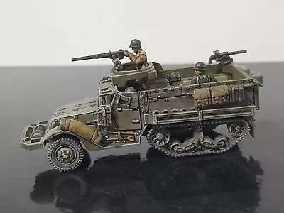 WW2 1/72 20mm US Halftrack & Crew Painted  Weathered PSC #1 • £19.99