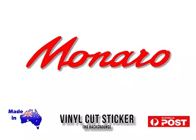 Holden Monaro Text Style Decal Sticker RED Vinyl Cut Commodore V8 Aussie 220mm • $6.55