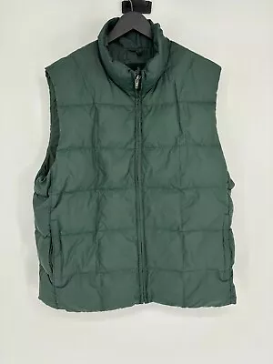 Eddie Bauer Army Green Full Zip-Up Puffer Vest Jacket Men's Size Large • $15