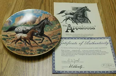 The Appaloosa Plate Purebred Horses Of The Americas Schwartz George COA • $19.99