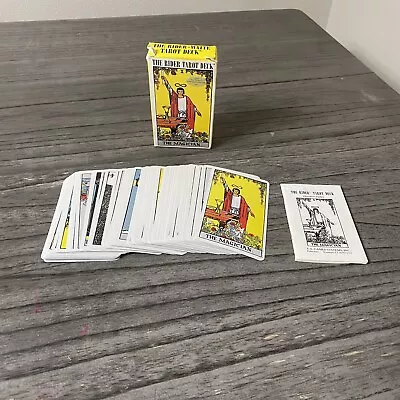 Vintage 1971 The Rider Tarot Deck 78 Cards W/Booklet Complete USA WR78 • $19.99