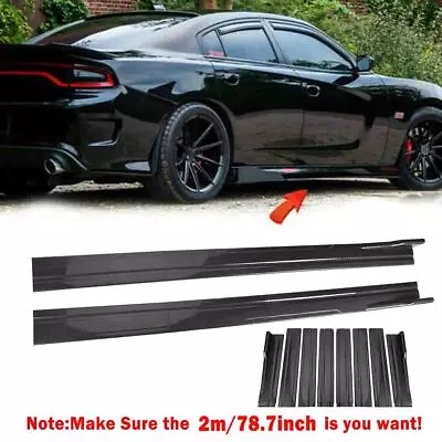 78.7  Carbon Fiber Side Skirt Extension Rock Panel Lip For VW Golf MK6 MK7 GTI • $62.95