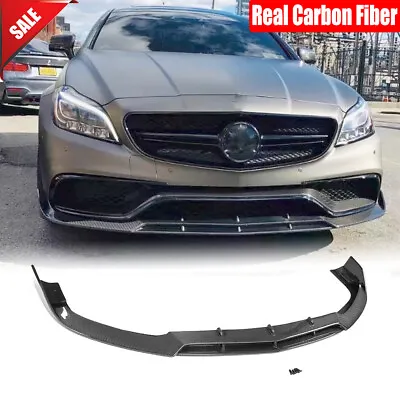 For Mercedes Benz W218 CLS63 AMG S 2015-18 Real Carbon Front Bumper Lip Spoiler • $617.49