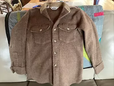 Vintage Woolrich Shirt Wool Jacket Shacket Brown Small Read Description • $45