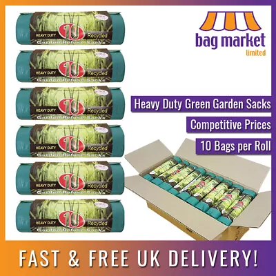 £11.99 • Buy Large Green Garden Refuse Bags/Sacks | Heavy Duty 80L | Waste/Bin/Rubbish/Strong