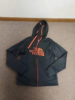 North Face Navy Gray/Orange Zip Up Hoodie Jacket Sz.M • $15.99