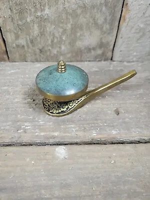 Vintage Metal Miniature Challis  Pedestal Dish Made In Israel  • $7