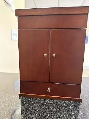 Vintage Wooden Jewelry Box Cabinet Organizer • $59.99