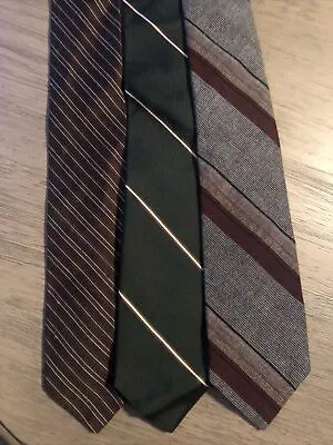 Mens Miscellaneous 3 Pack Gently Used Ties  Red & Green Lot 2 Size 55-56 Inches • $7.49