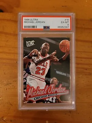 1996-97 Ultra #16 Michael Jordan PSA 6 EX-MT Bulls HOF • $11.99