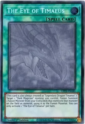 YUGIOH The Eye Of Timaeus GFP2-EN183 1st Edition Ghost Rare • £24.46