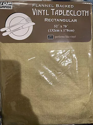 Top Grade  52  X 70  GOLD Or SILVER ——VINYL TABLECLOTH - • $14.99