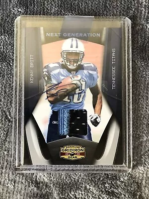 2009 Donruss Gridiron Gear Jerseys Prime Signatures /10 Kenny Britt Rookie Auto • $21.50