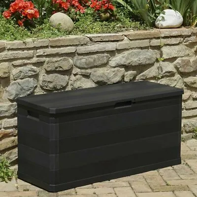 £37.99 • Buy Storage Cushion Box Garden Outdoor Indoor 280L Chest Plastic Furniture BLACK