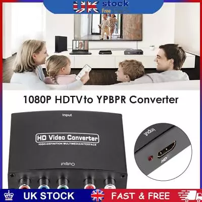 1080P HD Video Converter HDMI To YPBPR Component R/L Audio Adapter For TV PC • £13.19