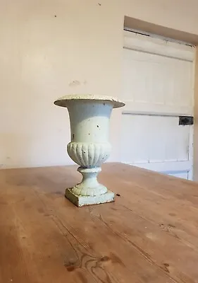 Lovely Vintage French Cast Iron Urn In Original Paint (13 Inches Tall) • $217.59
