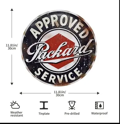 Approved Packard Service Sign Distressed 12” • $10.97