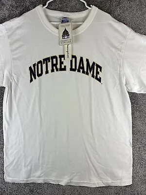 Vintage T-Shirt XL Champion Notre Dame 90s White • $31.99