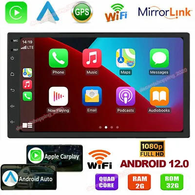 7 Inch Android 13 Deck WiFi Double 2DIN Car Radio Stereo CarPlay GPS BT 2+32GB • $63.79