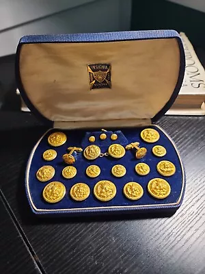 Lot Of Insignia Navy Buttons New In Box Cufflinks Gold Plated Military Bottons • $25