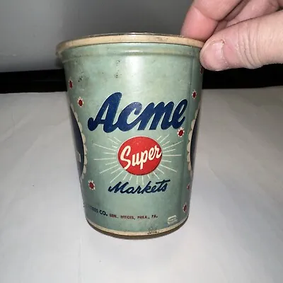 Vintage Acme Supermarket Wax Container With Lid • $30