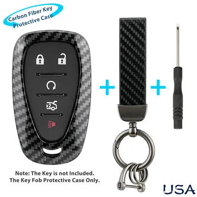 For Chevy Camaro Malibu Cruze Spark Volt Bolt Real Carbon Fiber Key Fob Cover • $11.99