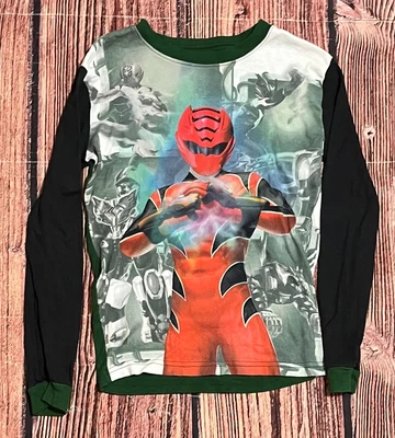 $5 • Buy Disney Exclusive Boys Power Rangers Long Sleeve Pajama Shirt Size 12