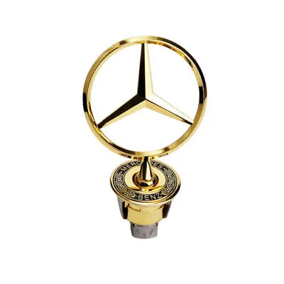 Front Hood Ornament Mounted Star Logo Emblem For Mercedes-Benz C E S AMG Gold • $15.69