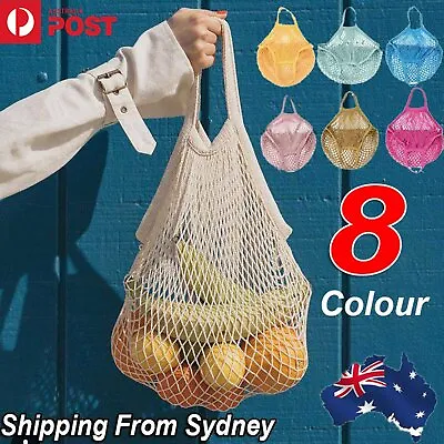 $5.99 • Buy AU Mesh Net Turtle Bags String Shopping Bag Reusable Fruit Storage Handbag