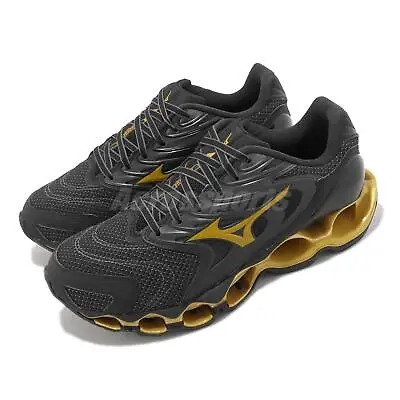 Mizuno Wave Prophecy 12S Black Gold Men Reflective Road Running Shoe J1GC2349-57 • $174.99