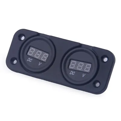 Dual LED Battery Digital Monitor DC12V-24V Volt Meter Gauge Car Motorcycle Boat • £12.11