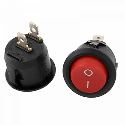 SPDT On/Off Red Round Rocker Switch 2-Pin 6A/125V AC Appliance/Car/Boat 12V DC • $5.95