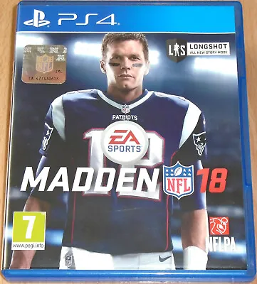 Madden NFL 18  PS4 PlayStation 4  American Football  • £2.50