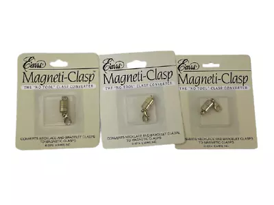 Lot Of 3 E'arrs Magneti-Clasp No Tool Converter Gold Toned Necklace NWT 525437 • $12.59