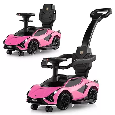 3 In 1 Kids Ride On Push Car Licensed Lamborghini Push Along Car With Handle • £54.95