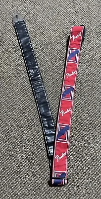 Genuine Fender WeighLess Stretch 2  Monogrammed Guitar Strap Red/White/Blue • $17