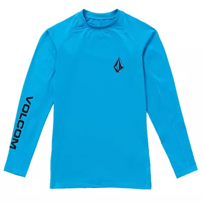 Volcom Men's Lido Rashguard Tidal Blue Long Sleeve T Shirt Clothing Apparel S... • $42