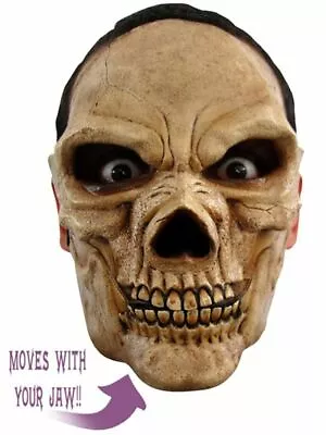 Skull Face Mask - 2 Pieces Give Mask Movement Scary Halloween Horror • £7.79