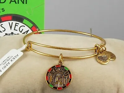 Alex And Ani Rafaelian Gold WEAR FOR MEMORIES LAS VEGAS Expandable Wire Bracelet • $24.99