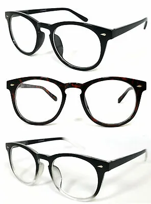 Retro Round Keyhole Bifocal Reading Glasses Mens Womens Spring Temple • $10.95