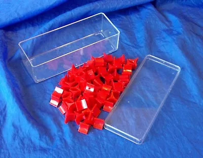 RISK 1968 Board Game Red Game Pieces W/ Storage Container For Replacement   • $6.98