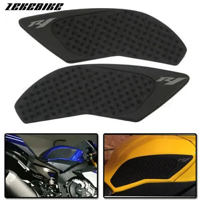 Tank Traction Side Pad Gas Fuel Knee Grip Decals Fit Yamaha YZF-R1 2015-2022 • $23.08