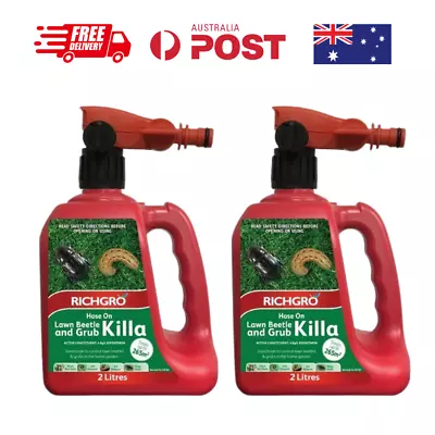 2x Richgro 2L Hose On Lawn Beetle And Grub Killa - Fast Shipping AUS STOCK • $73.95